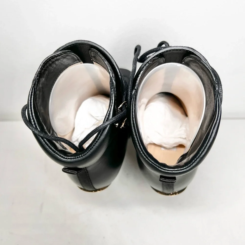 Jimmy Choo Madyn 130 Leather Ankle Square Toe Heel Boots W / Box Size 36.5 EUC - Picture 11 of 14
